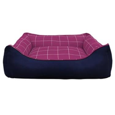 Imagem de Cama caminha com ziper pequena para pet de pequeno porte - cachorros e gatos - Pet(Square vinho)