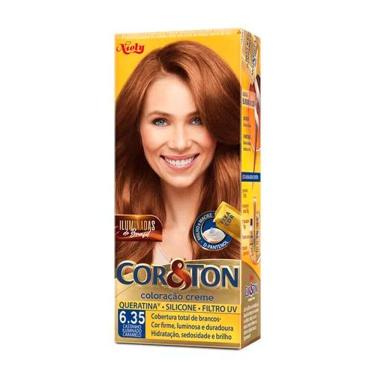 Imagem de Tintura Creme Cor&Ton Niely Castanho Iluminado Caramelo 6.35
