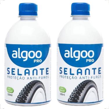 Imagem de 2 Selante Líquido Algoo Pro 500ml Mtb Speed Bike Bicicleta Anti Furo Vacina Tapa furo aro 26 27,5 29