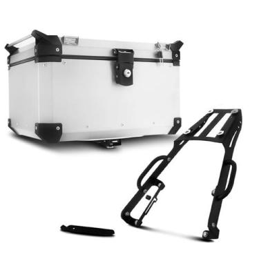 Imagem de Baú Moto Alumínio Top Case 48 Litros + Bagageiro Super Adventure NC 70