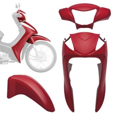 Imagem de Kit Carenagem 3 Peças Pro Tork Moto Honda Biz 125 2011 a 2013 Substitu