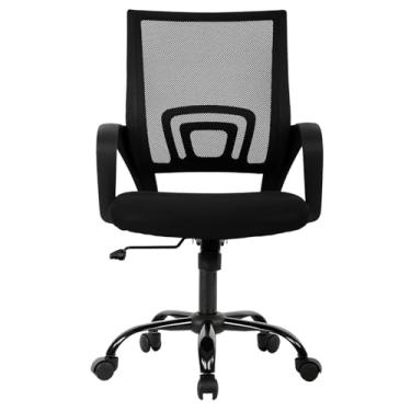 Imagem de Furniture of America Ryan Encosto ergonômico moderno de malha para cadeira com altura ajustável e função de balanço, suporte lombar e rolamento giratório para escritório em casa, sala de estudo, jogos