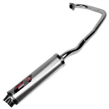 Imagem de Escapamento pro tork eight aço fazer 150 2014/22, CROMADO, Único