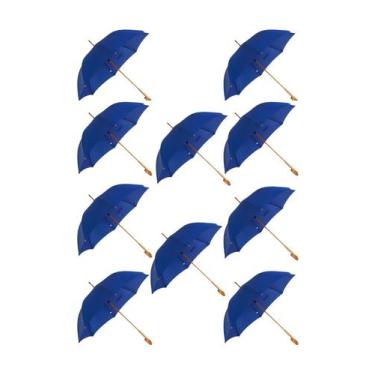 Imagem de 10 Guardas Chuva G Automático Reforçado Voyagem, Azul