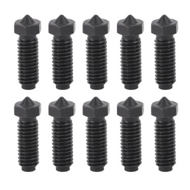 Imagem de Hyuduo 10pcs Aço Endurecido 3D Bocal de Impressora Extrusora Substituição de Ponta para Kobra S1 S1 Combo 3 3 Combo Ace Pro Com Alta Usinagem CNC Provo de Vazamento 320 ℃ Calor (0,4 mm)