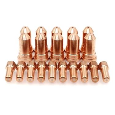 Imagem de Kit de Consumíveis para Tocha de Plasma 80A - 20 Peças Eletrodos e Bicos em Cobre