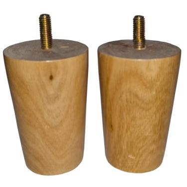 Imagem de Kit 2 P?s Madeira Maci?a 8cm Sof? M?vel Cama Box Queen King