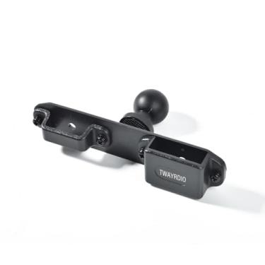 Imagem de TWAYRDIO Suporte portátil para rádio e microfone, clipe de cinto com adaptador de esfera de 25 mm de 1 polegada para Motorola Talkabout Midland BaoFeng Retevis Yaesu HT, Walkie Talkies, rádios