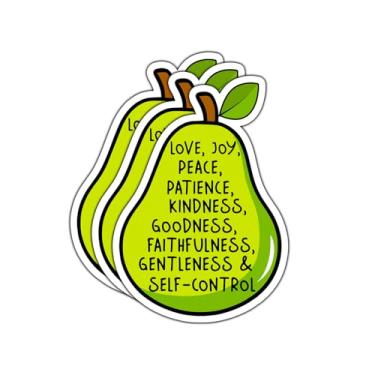 Imagem de (3 peças) O Fruto do Espírito Alegria Amor Paz Adesivo Cristão Citações Inspiradoras Versículo da Bíblia Jesus Vinil Decalque Adesivos para Tumbler Laptop Kindle Garrafas de Água Livro Telefone Carro