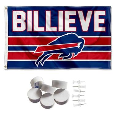 Imagem de Buffalo Bills Billieve Banner and Tapestry Wall Tack Pads
