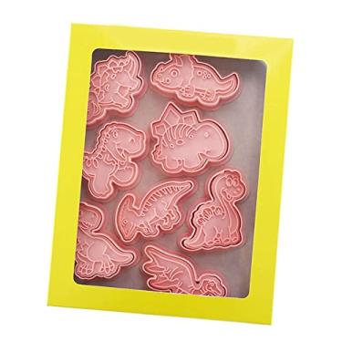 Imagem de YOUTHINK Mini Molde de Comida Com Padrões de Dinossauros, Cortador de Biscoitos Em Dinossauros 3D Conjunto para Assar e Artesanato, Molde de Biscoito Fácil de Varrer para Crianças