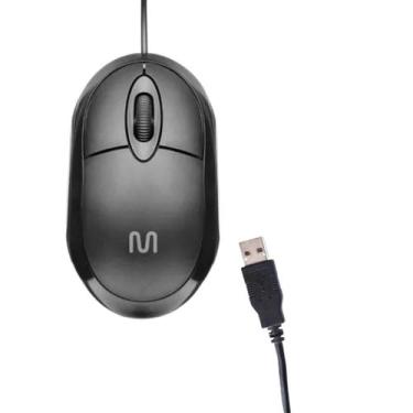 Imagem de Mouse com Fio Multilaser MF100 Preto USB 1200 DPI para PC Notebook Des