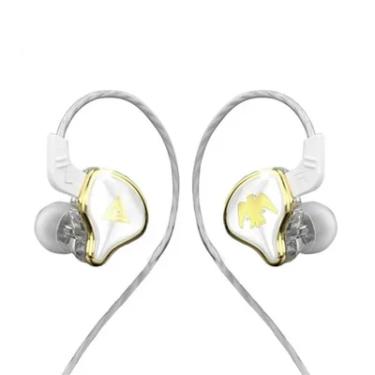 Imagem de Fones De Ouvido Qkz Ak6 Ares Hifi Com Fio E Microfone Branco