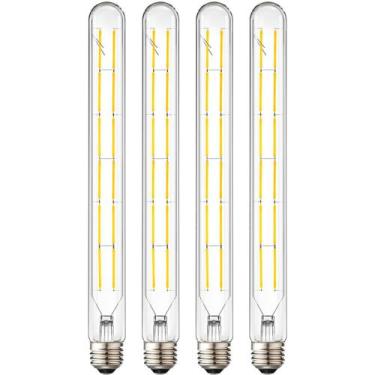 Imagem de Lâmpada tubular LED Leools T300 12W 4000K E26 1000lm, pacote com 4