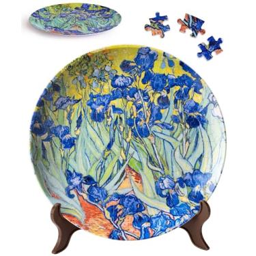 Imagem de PieceRelax Prato Quebra-Cabeça 3D 124 Peças - Van Gogh - Íris Presente Exclusivo E Decoração Para Casa Com Peças De Quebra-Cabeça De Plástico [Pl1005]