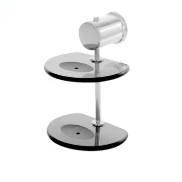 Imagem de Saboneteira Dupla de Vidro Fumê, 8mm, Design Moderno, Fixação Dupla, Kit de Instalação Incluído, 12cm, Alta Resistência, Para Banheiro