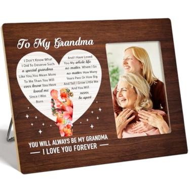 Imagem de OTINGQD Porta-retrato para avó, presente para avó de netos, presente de Natal, aniversário e dia das mães para Nana, You Will Always Be My Grandma