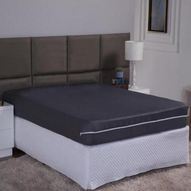 Imagem de Capa De Colchão Queen 30Cm Zíper Protetor Malha Lisa 1 Peça - Ametista