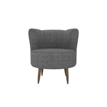 Imagem de Poltrona Decorativa Premium Redonda Savana Matrix Linho Chumbo