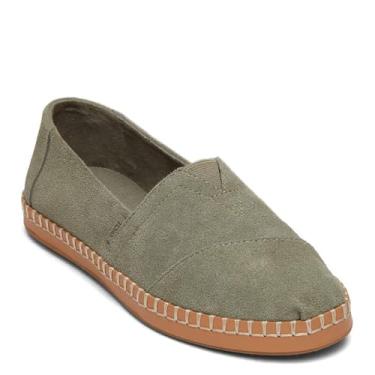 Imagem de TOMS Mocassim feminino Alpargata de couro, Camurça cinza vetiver, 12
