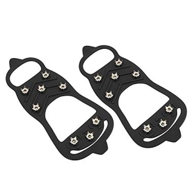 Imagem de Neve Ao Ar Livre Andando Prego Crampons Antiderrapantes Sapatos de Gelo Picos Cobre Silicone Aço Inoxidável (M)