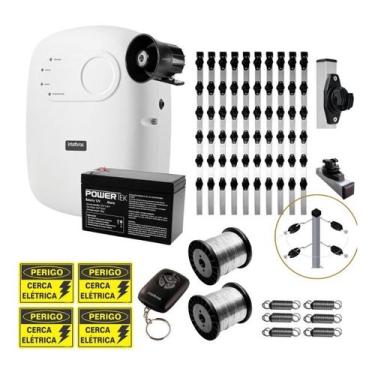 Imagem de Kit Cerca Elétrica Industrial Intelbras Completo para 46m com Central 
