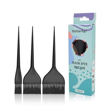 Imagem de Conjunto de 3 pincéis para tintura de cabelo – Escova profissional para cabeleireiro, para realçar, tingir e colorir seções de cabelo – mulheres e homens, uso em casa, tingimento DIY