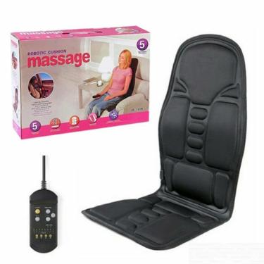 Imagem de Assento Massageador Aquecido Lombar Pescoço Almofada Cadeira Massagem Shiatsu Banco Carro Escritório