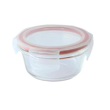 Imagem de Pote De Vidro Hermético Redondo Com Tampa Lock Marmita Fit 400ml - CLI