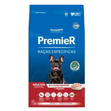 Imagem de Ração Premier Raças Específicas Cães Adultos Bulldog Francês Frango 7,5kg