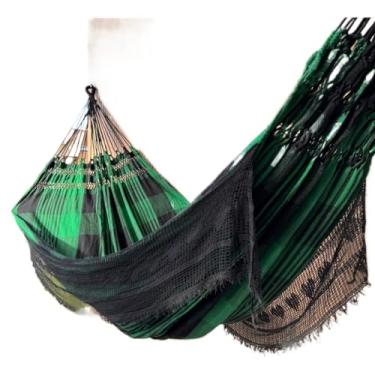 Imagem de Rede De Dormir Descanso Alto Padrao Jaguaruana Casal 4,50m 100% Algodão(VERDE)