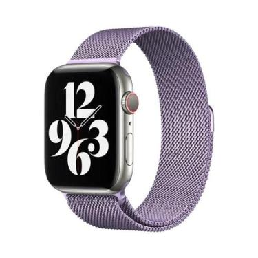 Imagem de Pulseira De Metal Milanese Loop De 44mm 40mm 45mm 41mm Para Apple Watc
