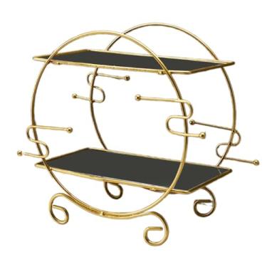 Imagem de FytStycale Organizador de maquiagem para banheiro, suporte para cosméticos, perfume, penteadeira, armazenamento de cosméticos para mesa, Preto