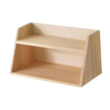 Imagem de Ｂｅｓｇａ Organizador de de Madeira, Organizador de Maquiagem, Prateleira de Exposição, Caneca, Armazenamento de Chá para Cômoda, Cor de Madeira, Tamanho real