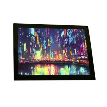 Imagem de Quadro Decorativo A3 Cidade Futurista Luzes Neon Cyberpunk V2 Poster