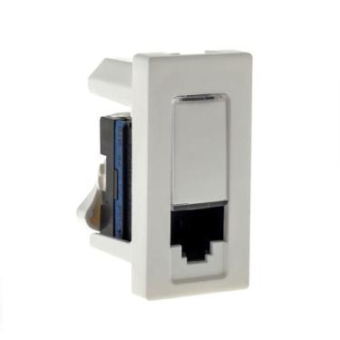 Imagem de Módulo Tomada Rede RJ45 Cat6 Branco 615047BC Pial Plus+ - Pial Legrand