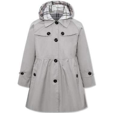 Imagem de Casaco impermeável Betusline para menina com capuz cinza 13-14Y