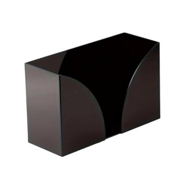 Imagem de Llazsybz Porta-guardanapos de Acrílico, Organizador de Lenços de Papel, Dispensador Vertical de Lenços de Papel, Porta-toalhas de Papel para Cozinha, Casa, Amb, Preto, Tamanho real