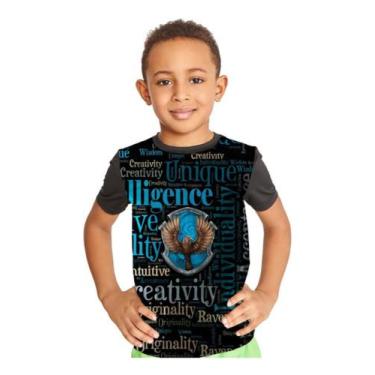 Imagem de Camiseta Infantil Harry Potter Ravenclaw Ref:386 - smoke, Preto, 8