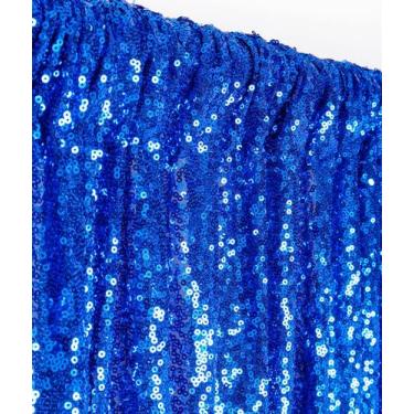 Imagem de Cortinas ShinyBeauty Royal Blue Sequin 120x240cm para janela