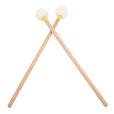 Imagem de RiToEasysports Drum Mallet Set Ahorn Gang Filzinstrument -Pakit -Kit para Tocar Bateria e Caixa Com Baixo (Amarelo)