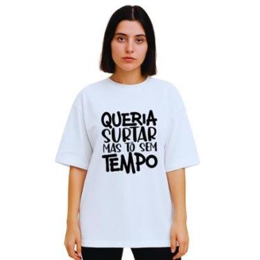 Imagem de Camiseta Oversized Feminina Algodão Treino Academia Surtada-Feminino