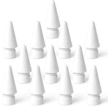 Imagem de Pontas de substituição para Apple Pencil (pacote com 12) – Compatível com Pro, USB-C, Geração 2 e Geração 1 – Pontas de material original