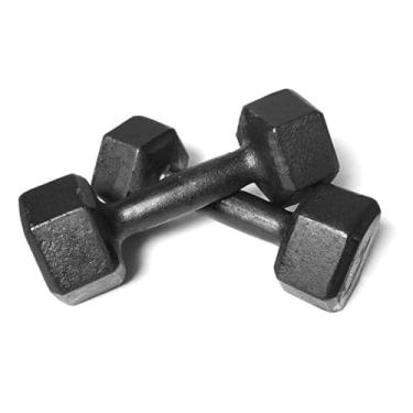 Imagem de Par de Halteres Sextavados 1kg a 5kg - Pesos para Musculação e Academia em Casa - Ferro Fundido(2Kg)