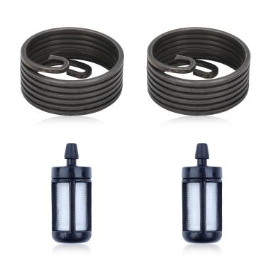 Imagem de Atunee Pacote com 2 molas de arranque 4241 195 3501 + 2 pacotes de filtro de combustível para Stihl BG56 BG66 BG86 HS46 HS81 SH56 substituição de soprador 00003503502