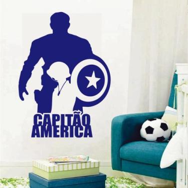 Imagem de Adesivo de Parede Capitao America Avengers Geek Vingadores - V3 Shop