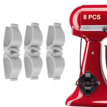 Imagem de Organizador de cabos para eletrodomésticos, pacote com 3 unidades, organizador de cabos, organizador de fios para misturadores de eletrodomésticos, cinza