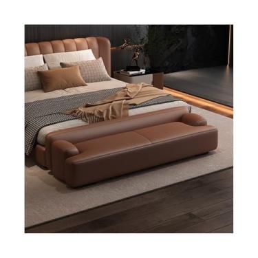 Imagem de ZzleoyuUUs-12 Banquinho de cabeceira de luxo para sala de estar minimalista sofá quarto descanso vestiário trocador de sapatos (café, pequeno)