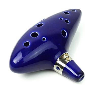 Imagem de LiebeWH Ocarina de 12 Furos, Porcelana Com Esmalte Elegante, Adequada para Iniciantes e Mini Entusiastas de Instrumentos de Sopro