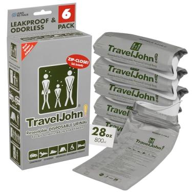 Imagem de Sacos de Urinal Descartáveis para Viagem John (TJ1N) – Pacote com 6